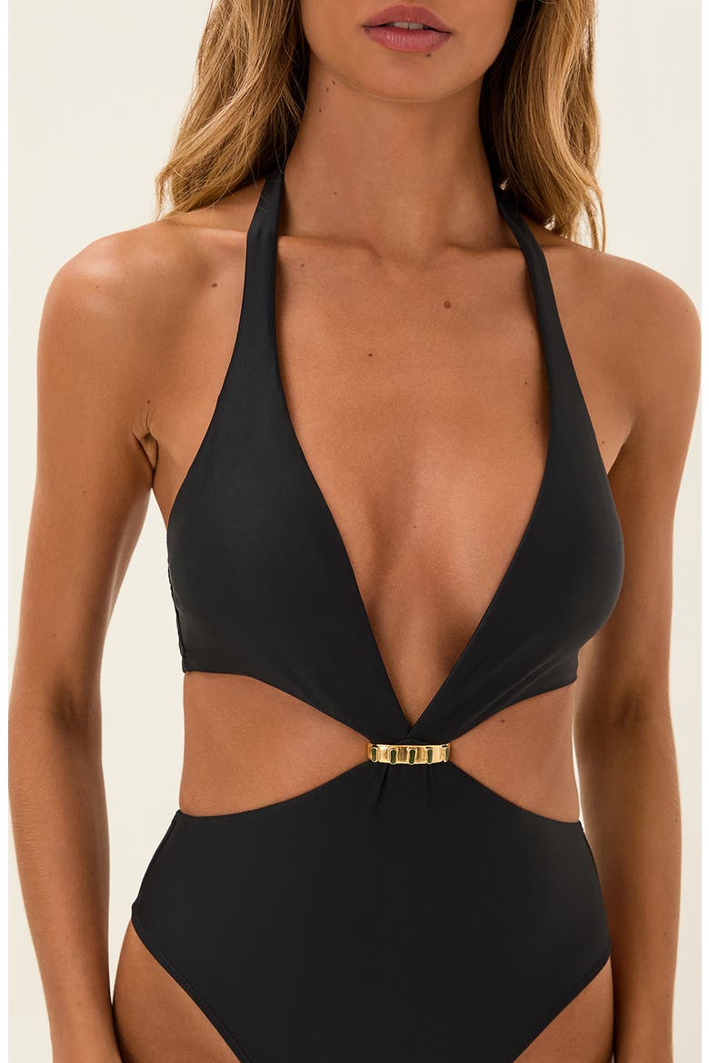 Bessie Cutout One-Piece Swimsuit, Alternate, color, BLACK