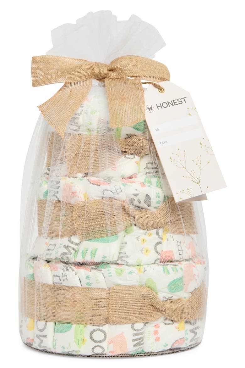 Barnyard Babies Diaper Cake, Main, color, WHITE MULTI