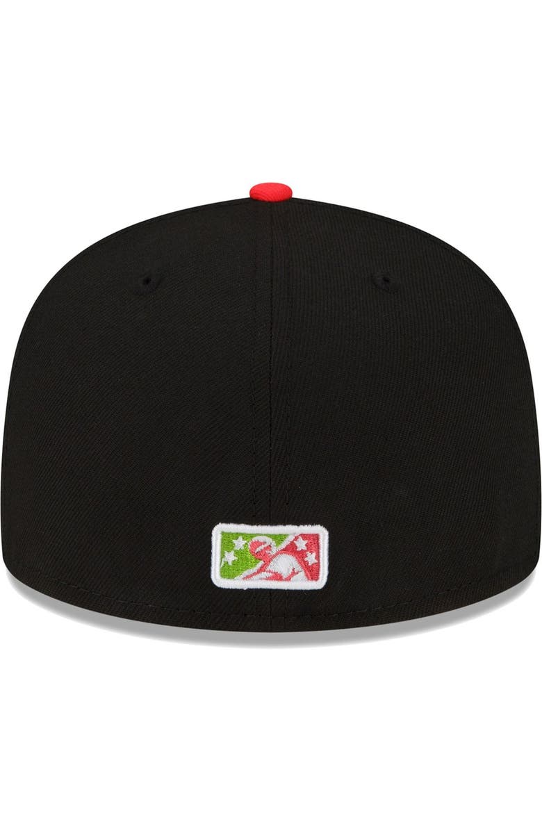 New Era Men's New Era Black/Red Lake County Captains Copa De La Diversion 59FIFTY Fitted Hat, Alternate, color, Black