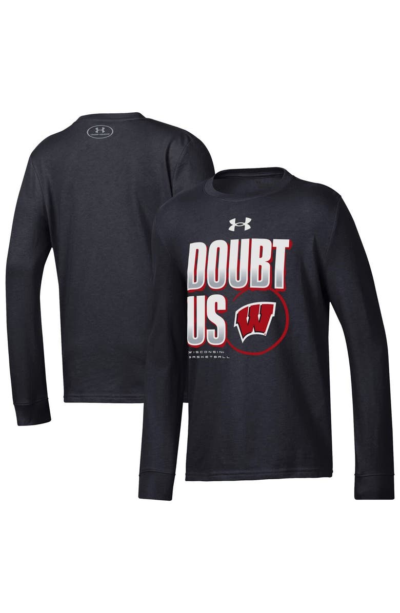 Under Armour Youth Under Armour  Black Wisconsin Badgers March Madness Unity Long Sleeve T-Shirt, Alternate, color, 