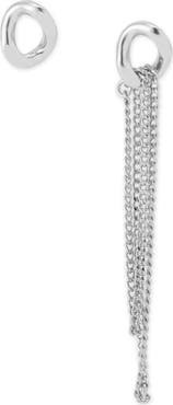 AllSaints Mismatch Stud & Chain Drop Earrings