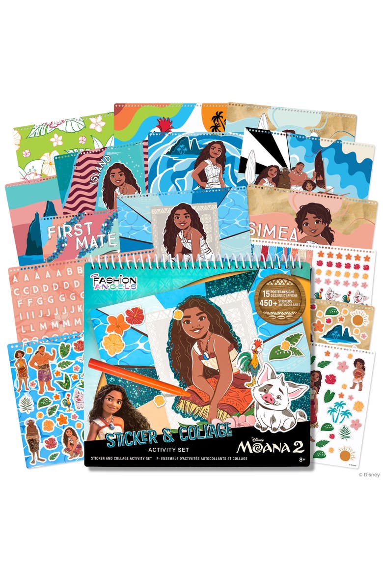 Sticker & Collage Activity Set, Disney Moana 2, Kids 8+, Main, color, Multicolored