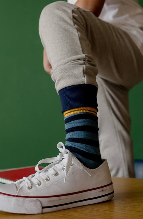 Mightly Kids Organic Cotton Pattern Crew Socks 5-pack In Multi