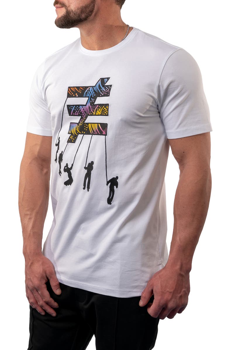 Maceoo Village Cotton Stretch Graphic T-Shirt, Alternate, color, 