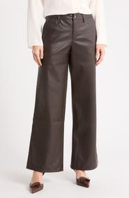 Sanctuary Faux Leather Wide Leg Pants