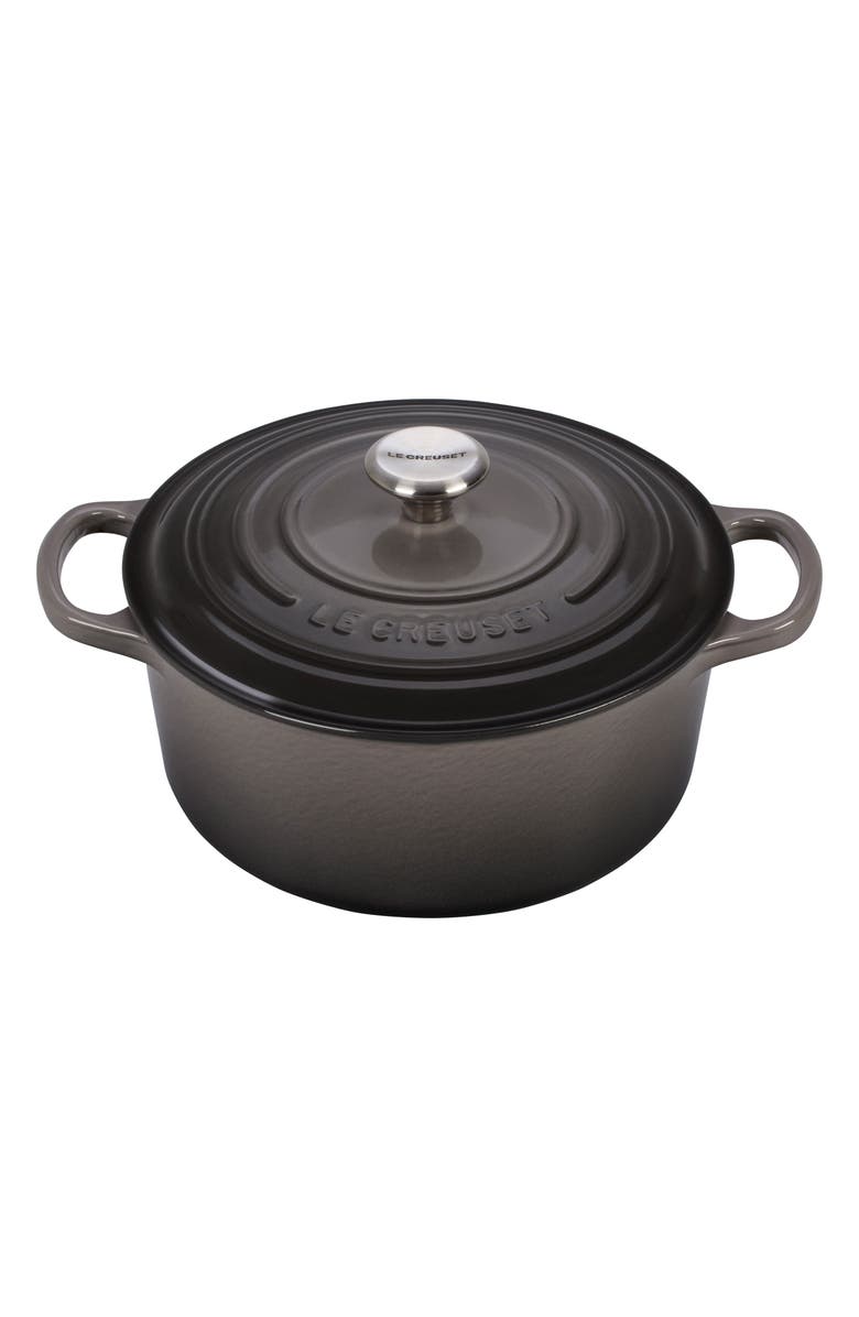 Le Creuset 3 1/2-Quart Signature Round Enamel Cast Iron French/Dutch Oven, Main, color, Oyster