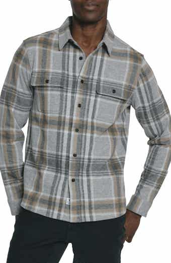 7 Diamonds Generation Plaid Stretch Flannel Button-Up Overshirt