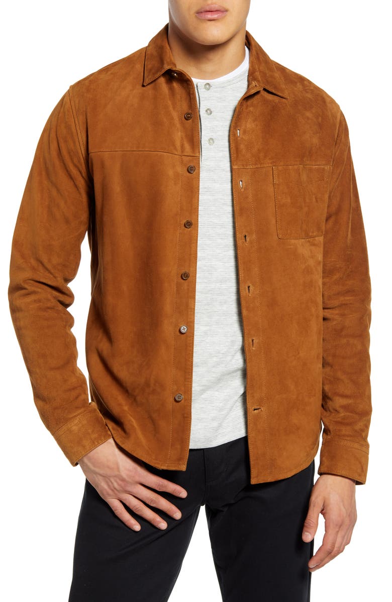 Vince Suede Shirt Jacket, Main, color, 
