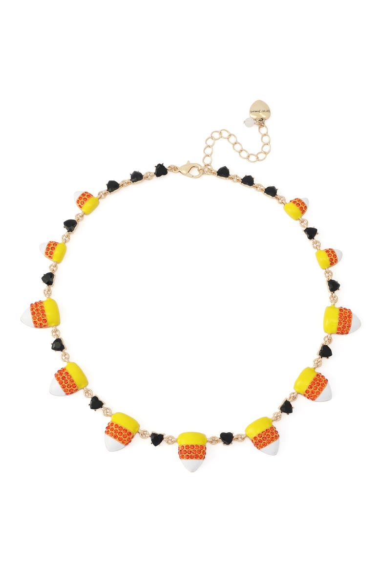 Candy Corn Frontal Necklace, Main, color, ORANGE