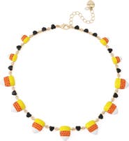 Betsey Johnson Candy Corn Frontal Necklace