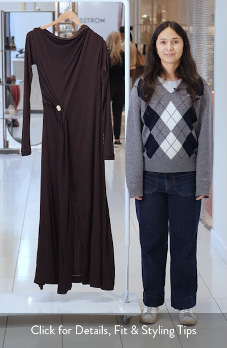 Evargo One-Shoulder Long Sleeve Gown, sales video thumbnail