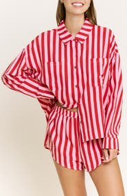 Honeydew Brunch Date Long Sleeve Shorts Pajamas