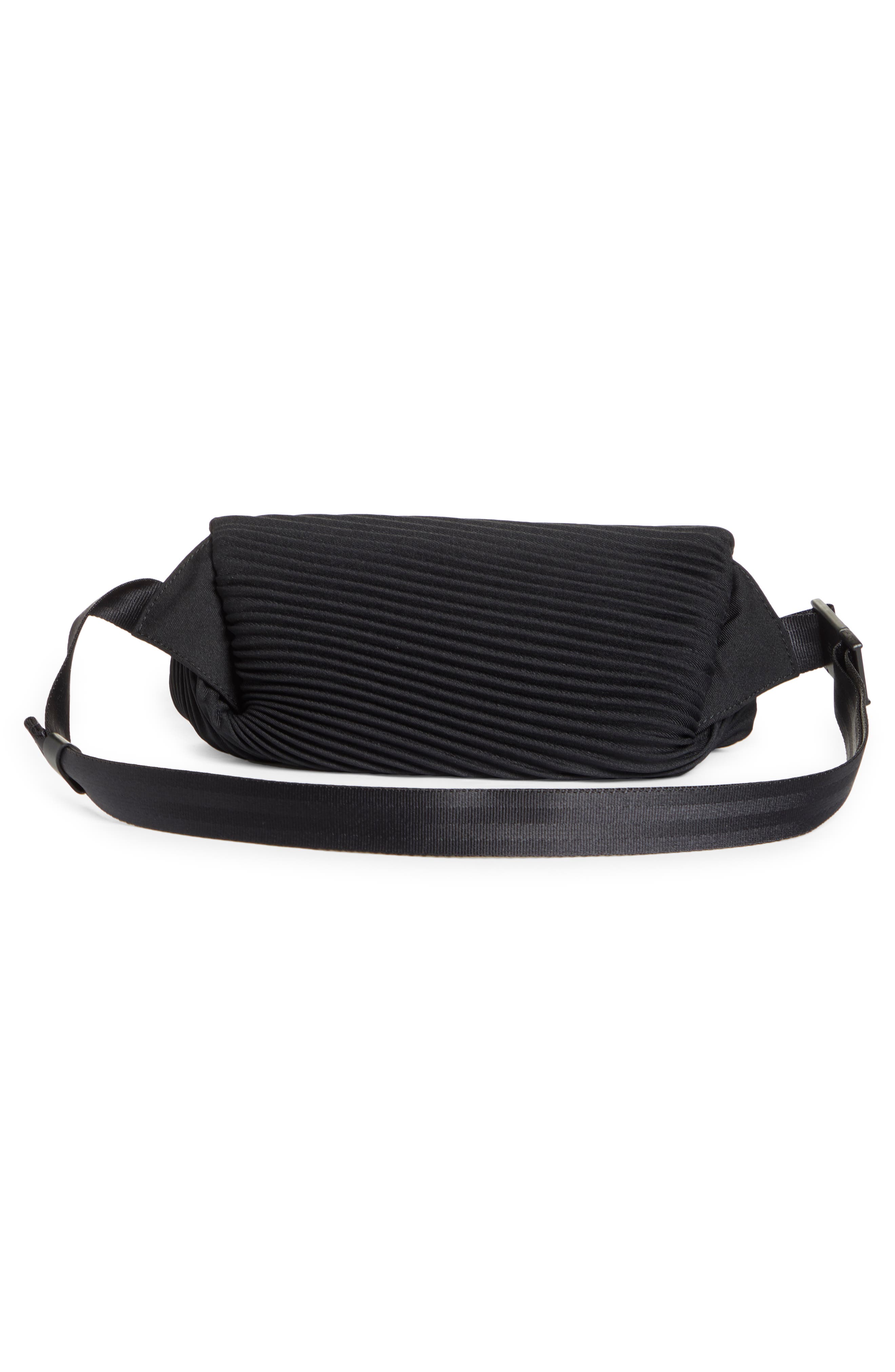 Pleats Please Issey Miyake Bias Pleated Belt Bag, Alternate, color, 