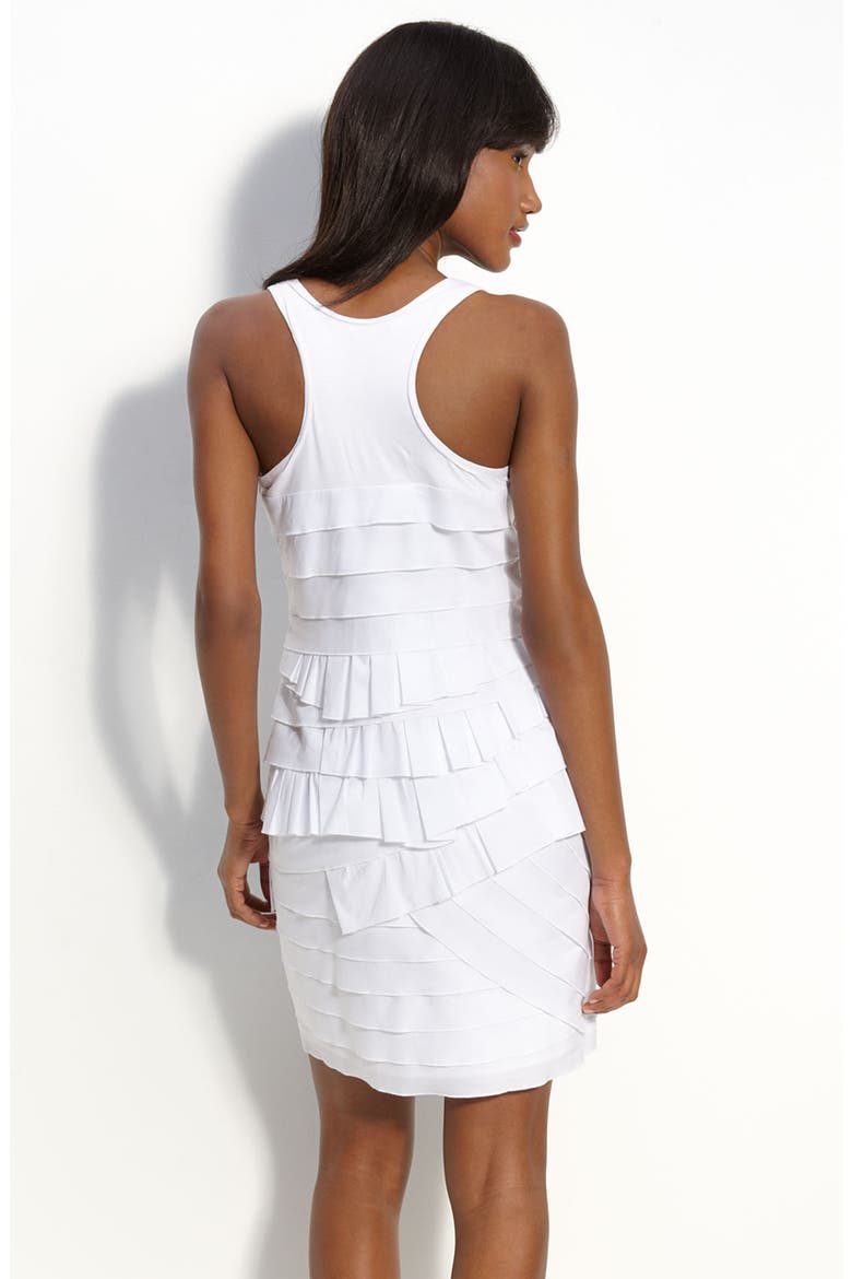 Tiered Racerback Tank Dress, Alternate, color, WHITE