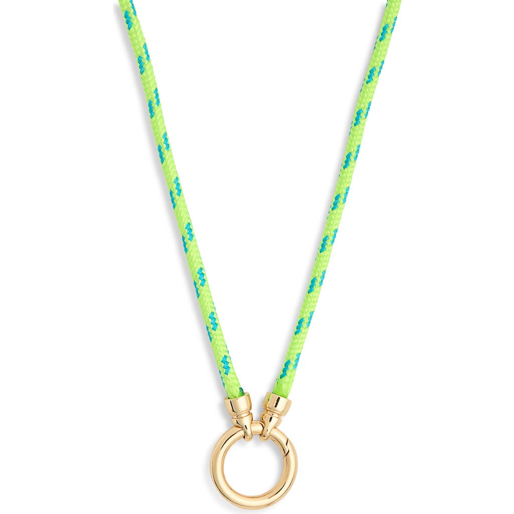 Leith Charm Holder Braided Cord Necklace In Multi