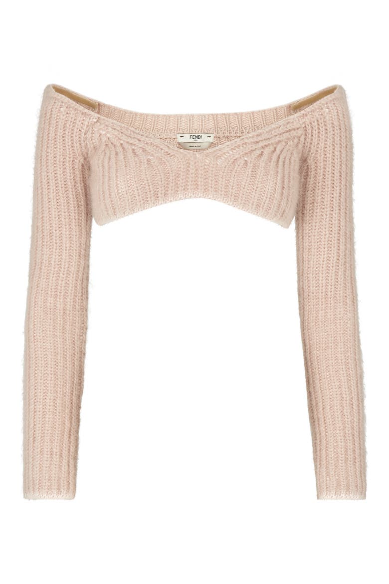 Off the Shoulder Bandeau Crop Sweater, Main, color, PROMISE