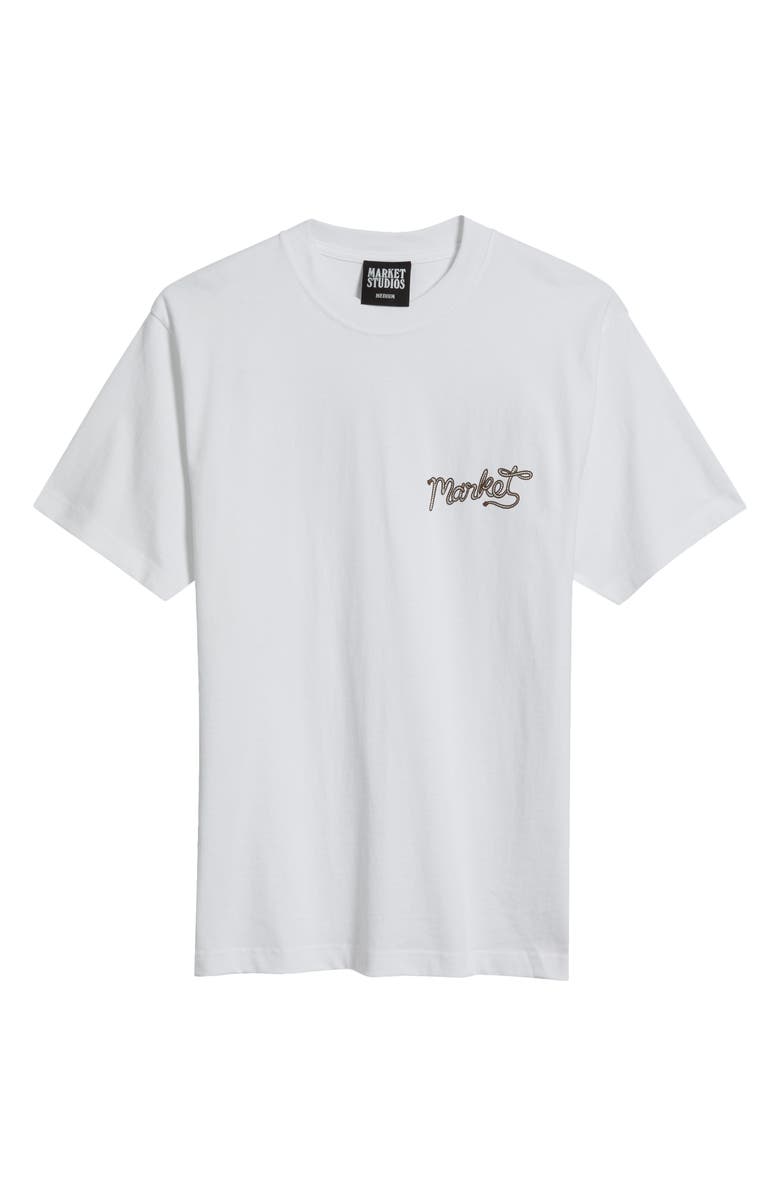 MARKET Lasso Lockup Cotton Graphic T-Shirt, Alternate, color, White