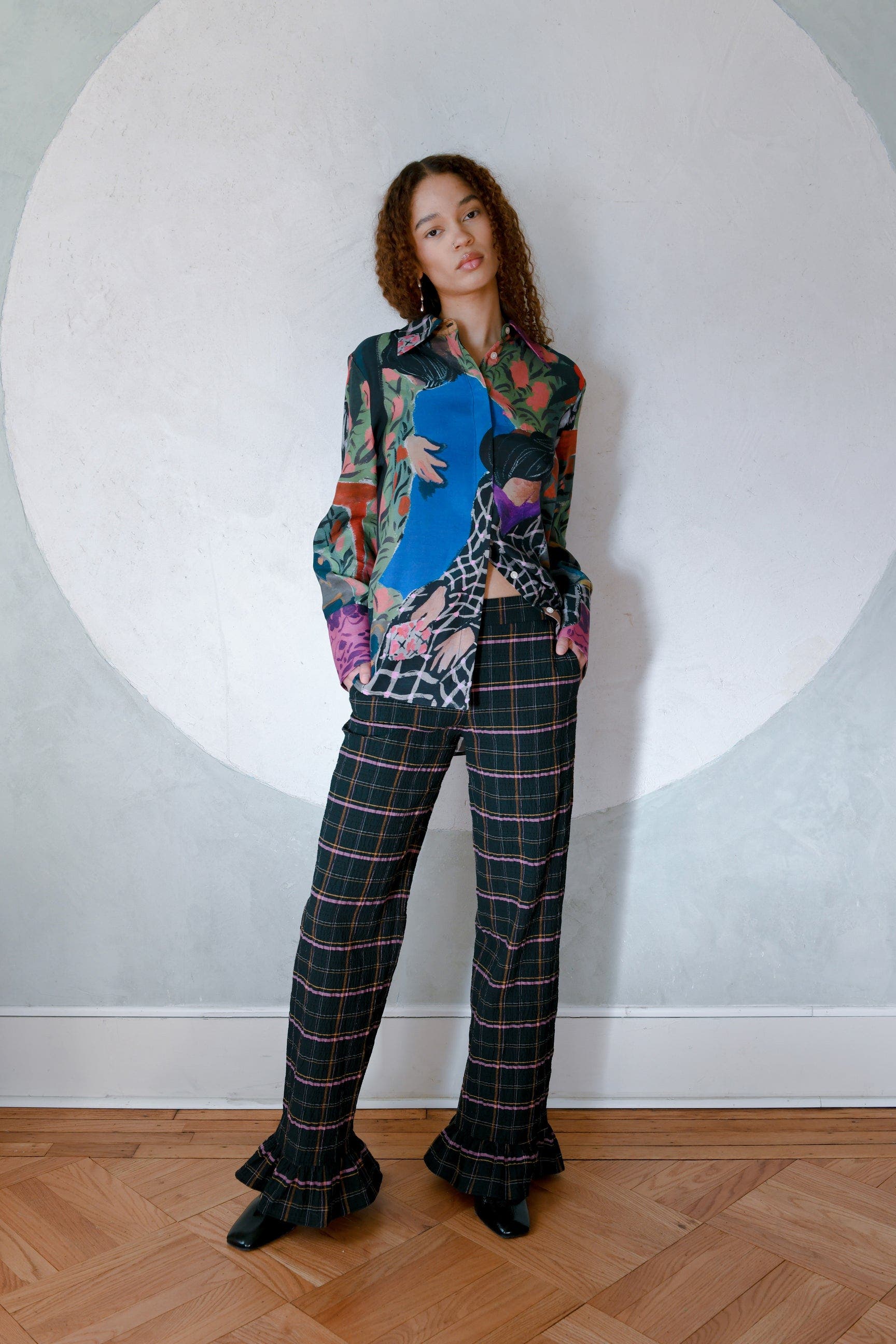 Kali Silky Button-Up Shirt - image 2