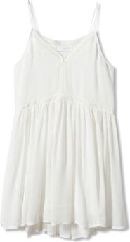 MANGO Embroidered Lace Trim Minidress