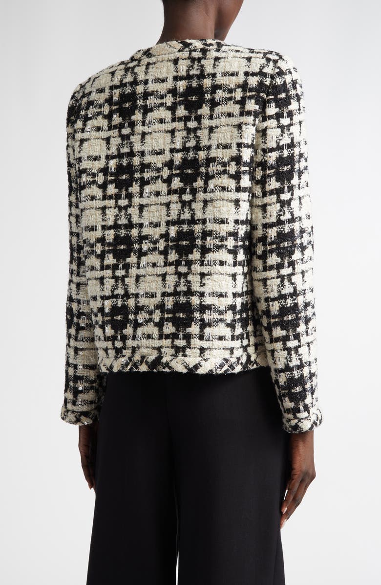 ST. JOHN Metallic Wool Blend Tweed Jacket, Alternate, color, 