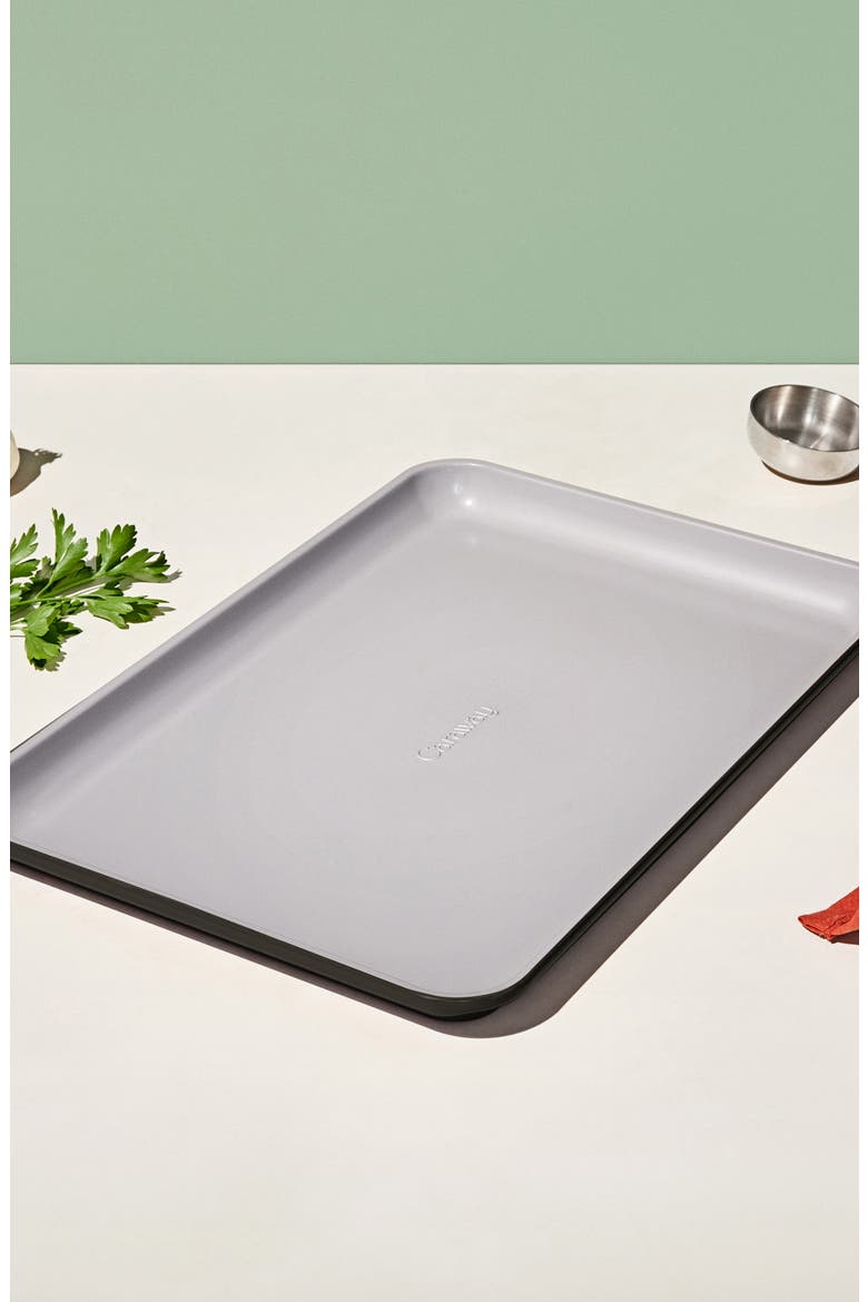 Nonstick Ceramic Medium Baking Sheet, Alternate, color, BLACK/ GOLD
