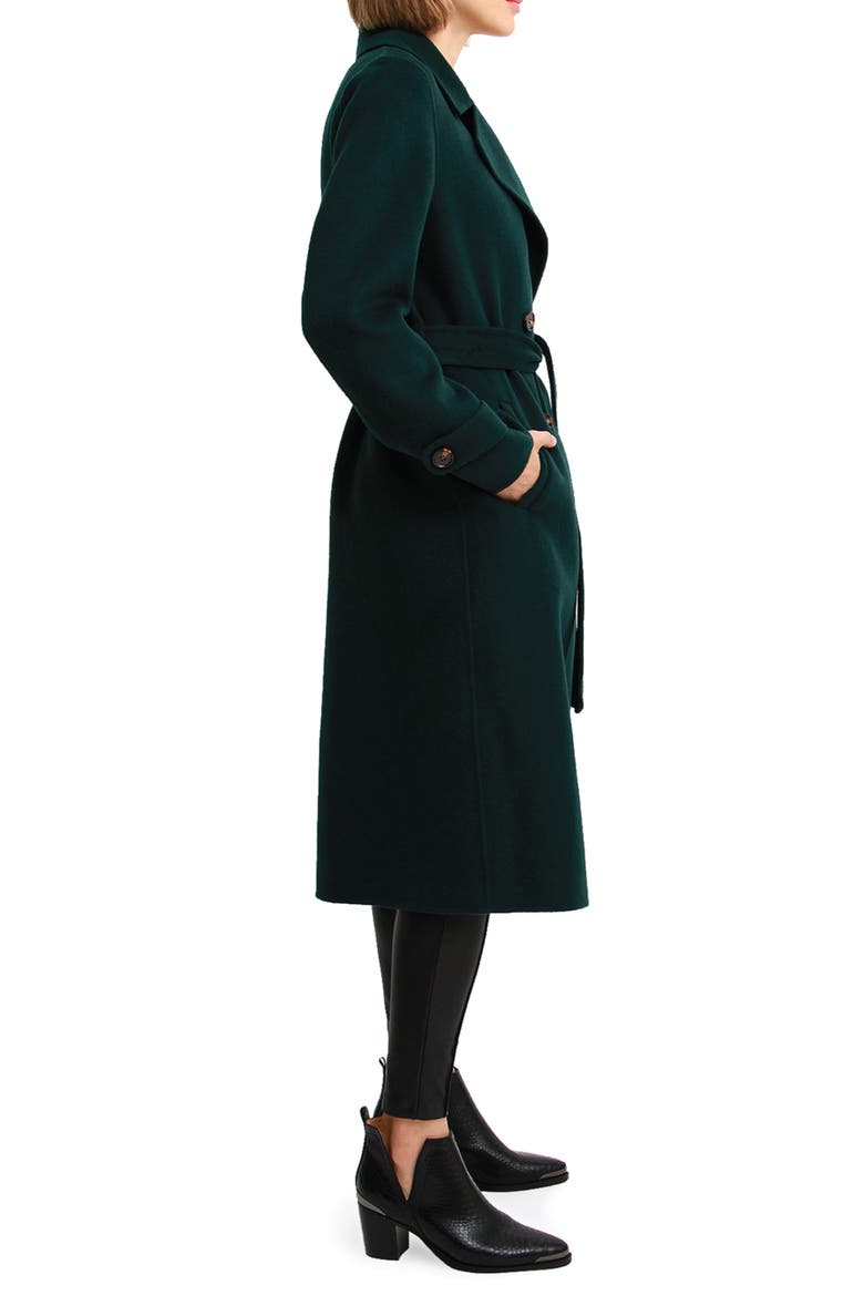 Front Runner Belted Coat, Alternate, color, DARK GREEN