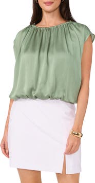 Vince Camuto Textured Satin Bubble Top