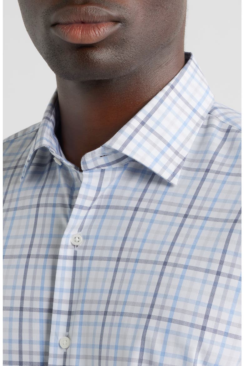 Warren Plaid Crown Light Button-Up Shirt, Alternate, color, CLOUDY BLUE
