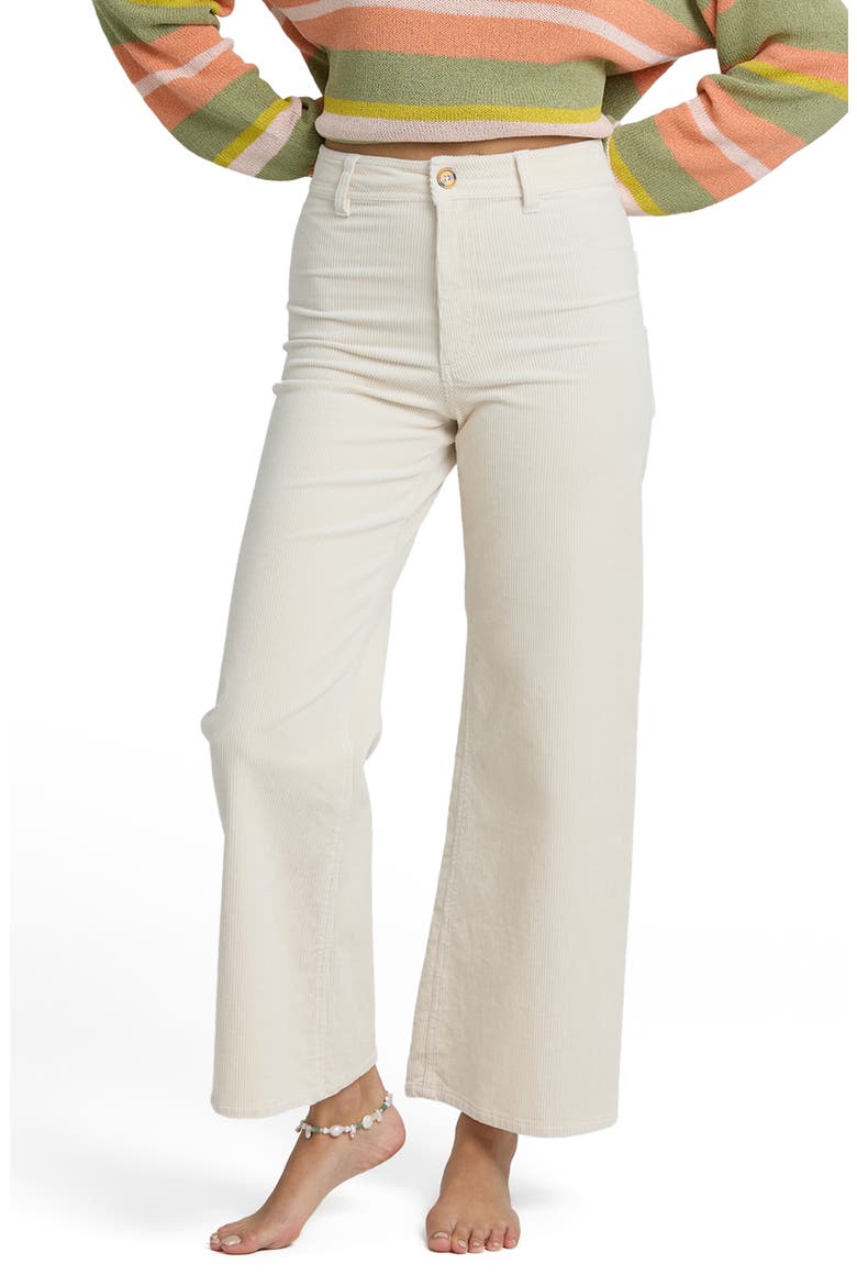 Free Fall Mid Rise Wide Leg Twill Pants, Main, color, SEA SALT