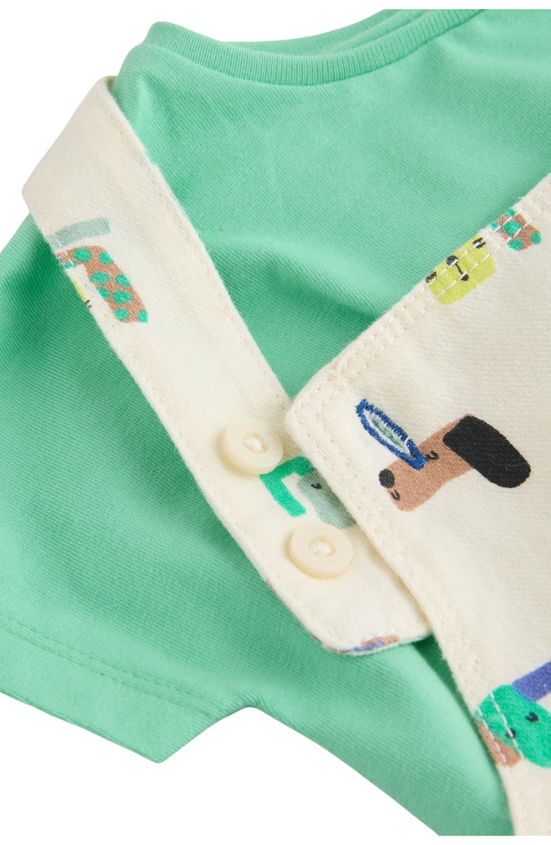 NEXT Character All Over Print Romper & Bodysuit, Alternate, color, Green