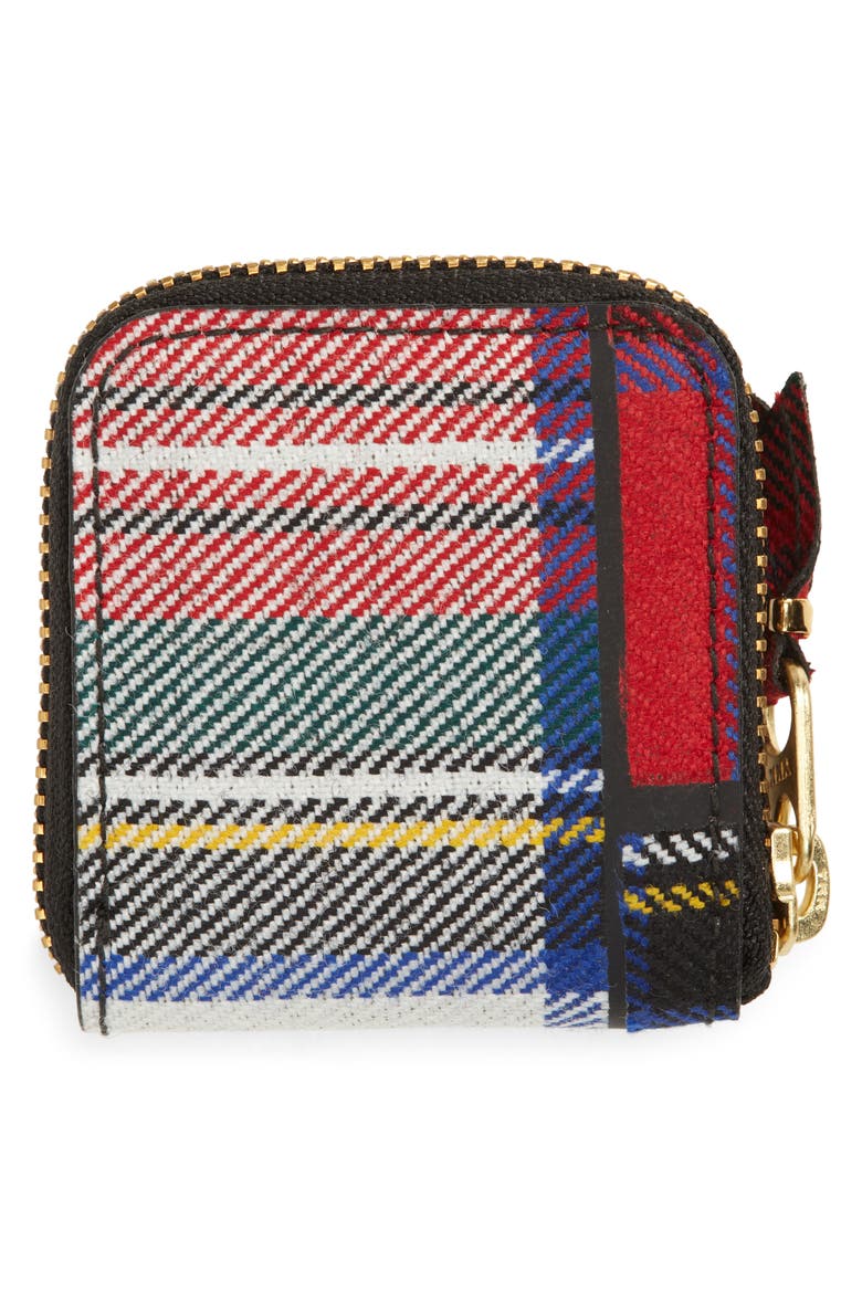 Tartan Patchwork Zip Wallet, Alternate, color, RED
