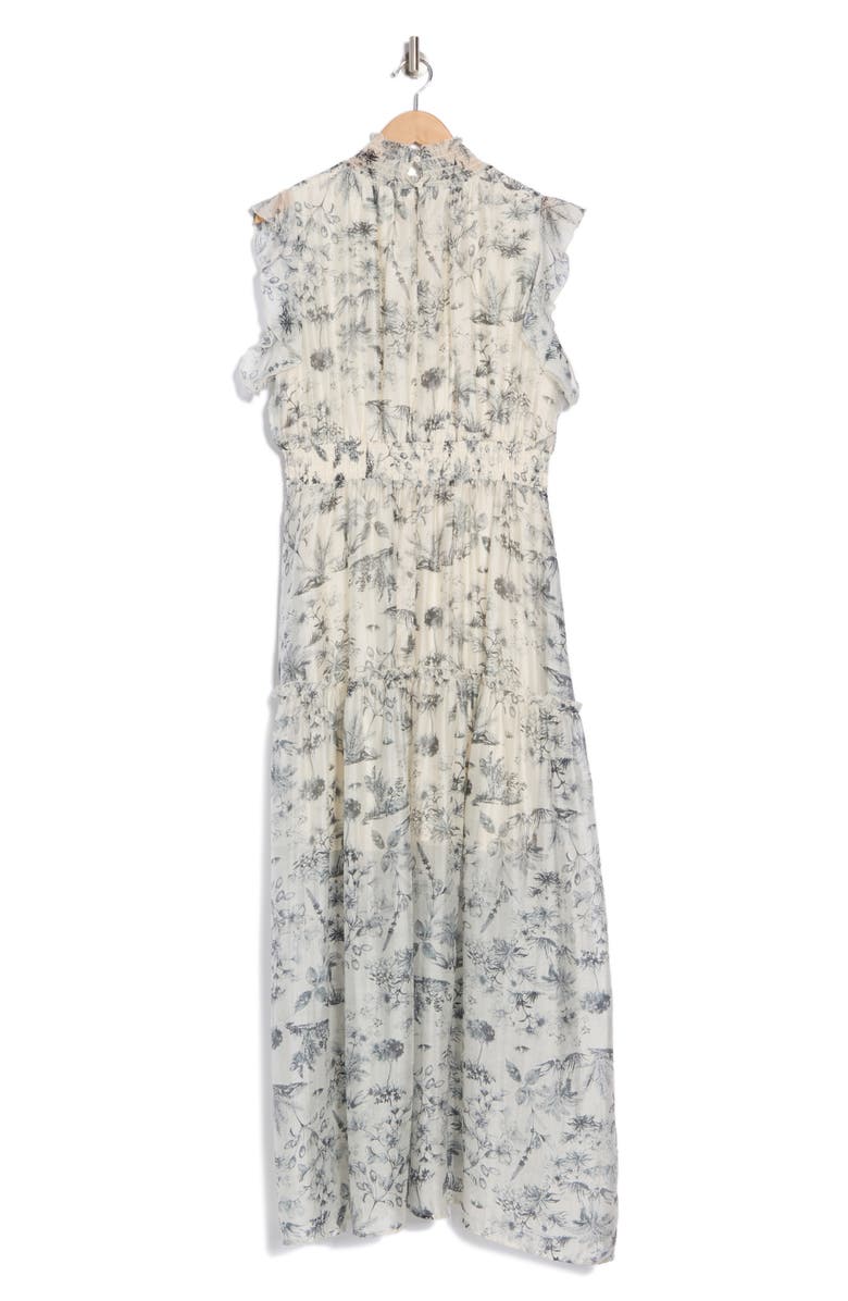 MELLODAY Floral Flutter Sleeve Maxi Dress, Alternate, color,