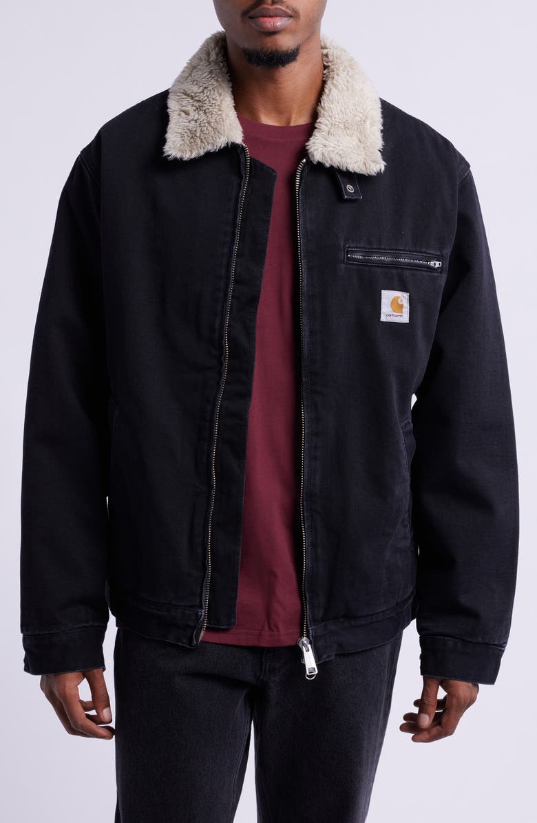 Carhartt Work In Progress Herald Fleece Lined Organic Cotton Denim Jacket, Main, color, 