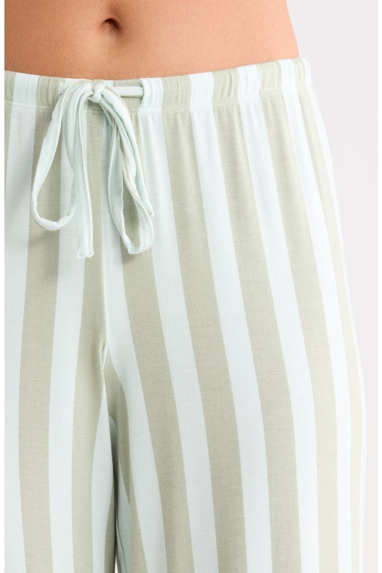 Moonlight Eco Knit Pajamas, Alternate, color, GREEN DESERT PORTO STRIPE