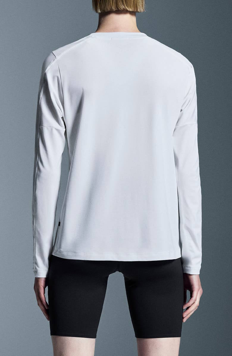 On Focus-T Long Sleeve Performance T-Shirt, Alternate, color, White