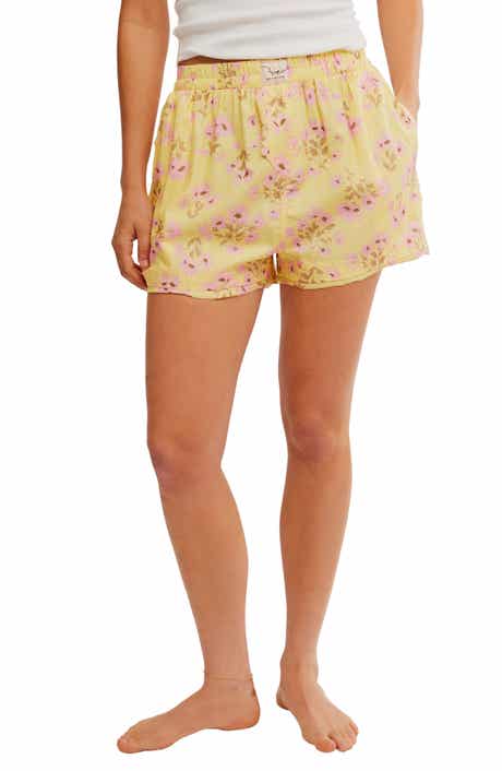 Free People Day to Day Floral Boxer Shorts