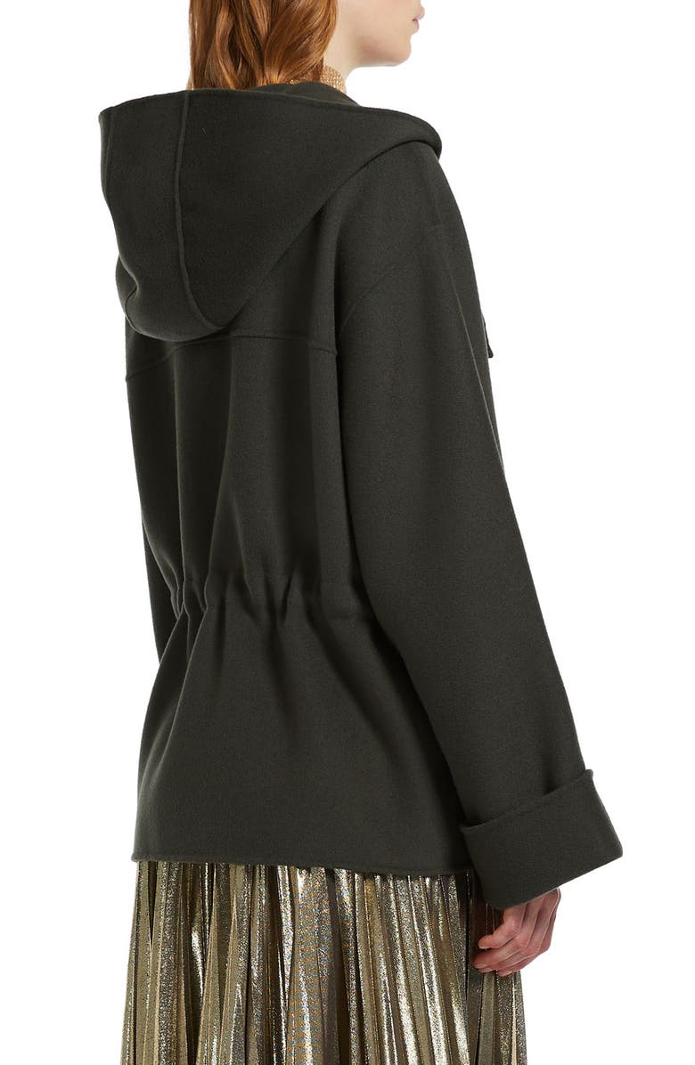 Weekend Max Mara Rango Hooded Wool Blend Coat, Alternate, color, 