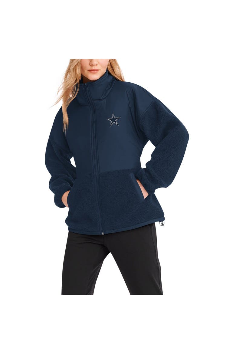 Women's DKNY Sport Navy Dallas Cowboys Drew Sherpa Full-Zip Jacket, Alternate, color, Navy