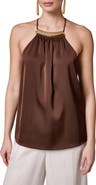 Donna Karan New York Sleeveless Satin Top