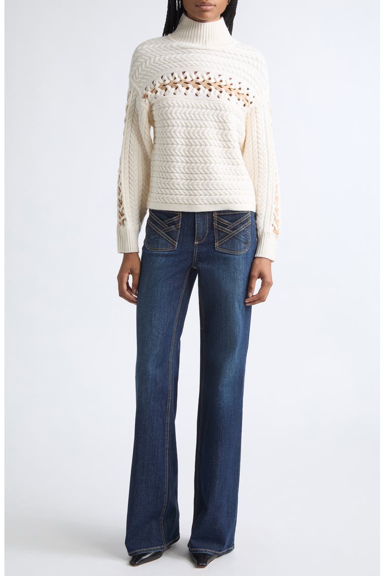 Heidi Wide Leg High Waist Jeans, Alternate, color, DARK RINSE
