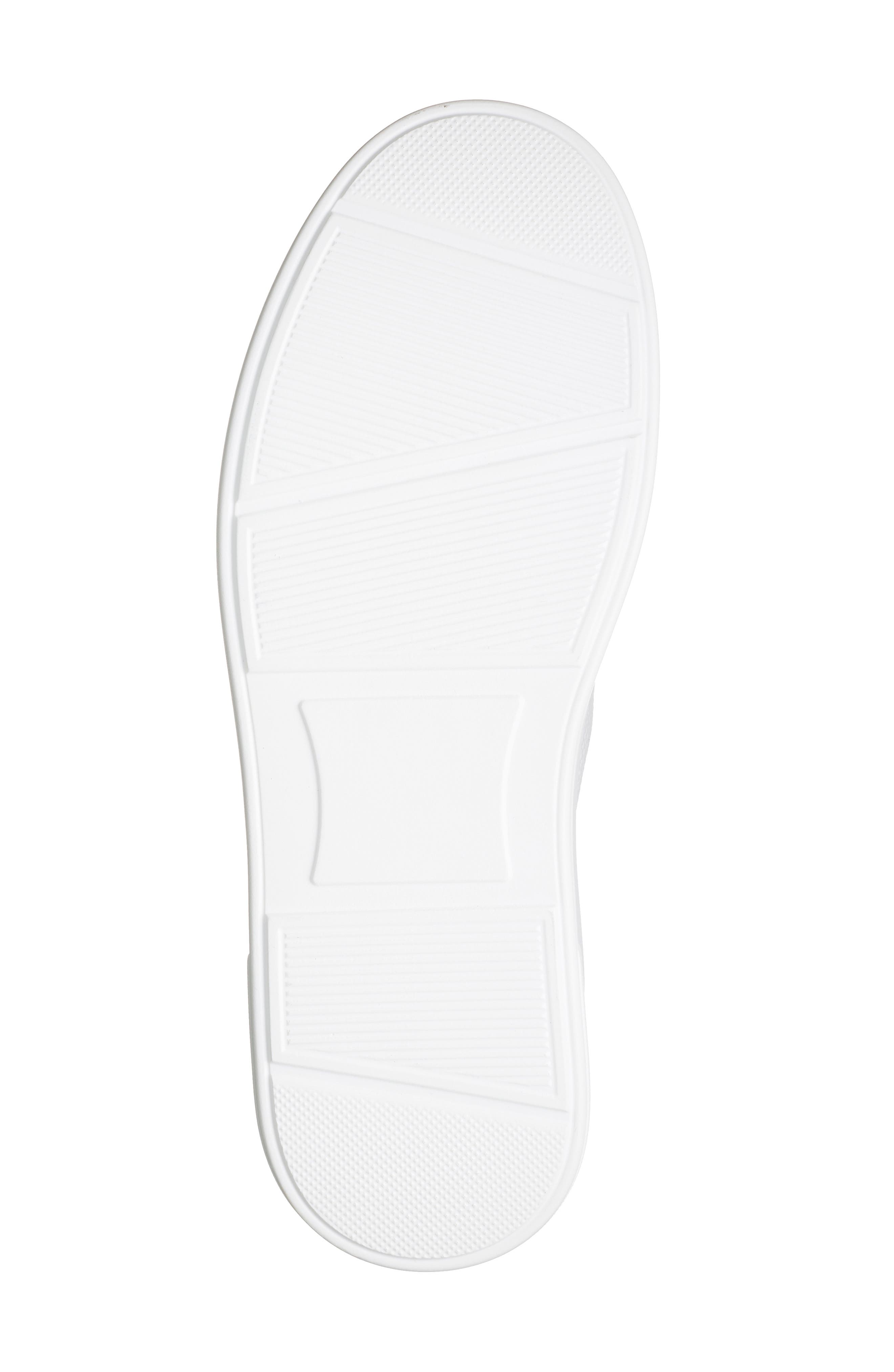 Metal Logo Low Top Sneaker, Alternate, color, WHITE/ GREY