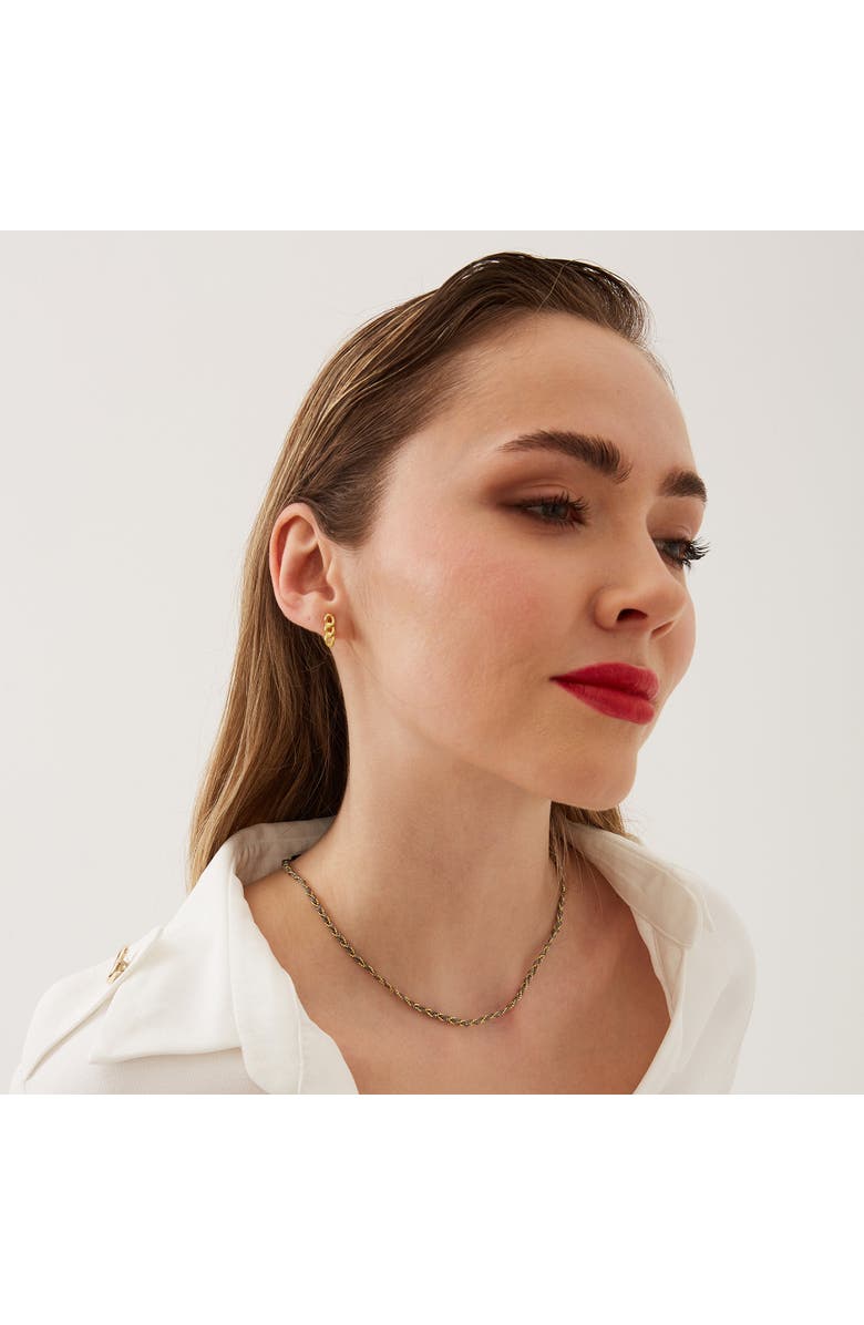 Spero London Handmade Rope Braided Sterling Silver Beaded Chain Necklace, Alternate, color, Grey