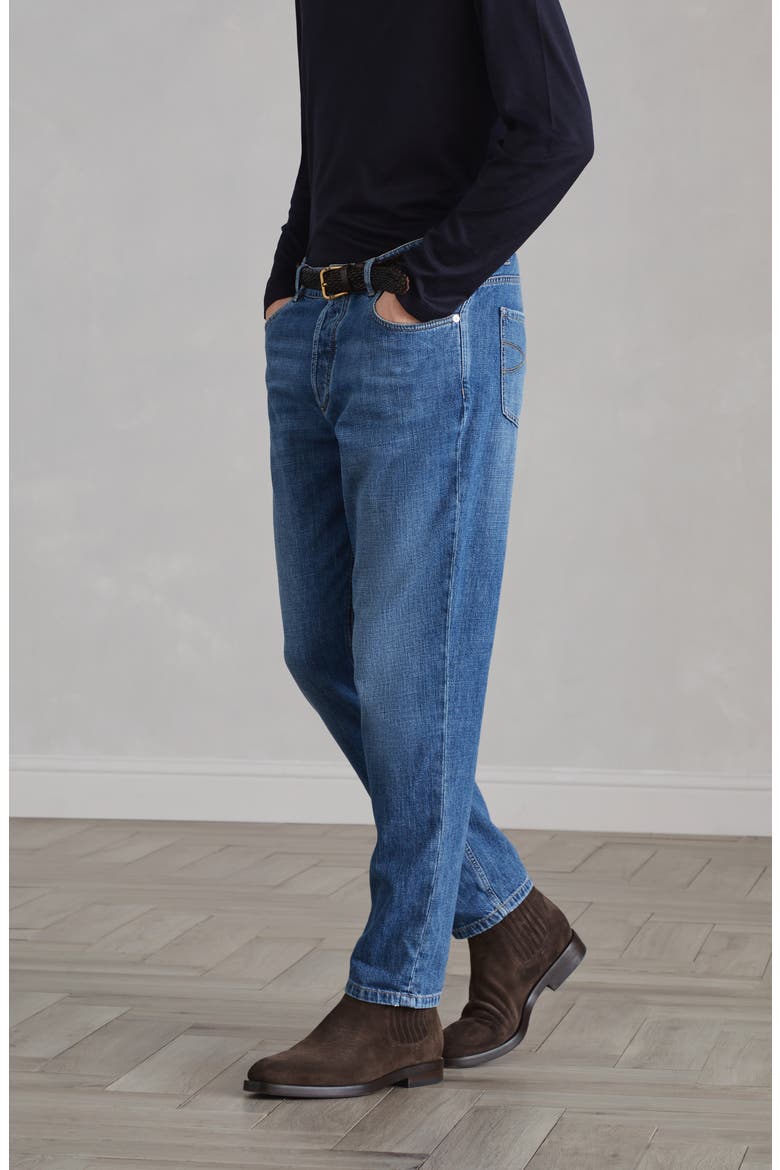 Lightweight denim trousers, Alternate, color, Medium Denim