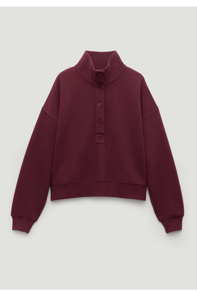 Hendrix Half Placket Sweatshirt, Alternate, color, Burgundy Red