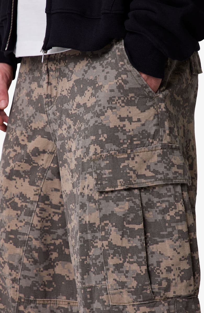 mnml Extra Long Cargo Shorts, Alternate, color, Digi Camo