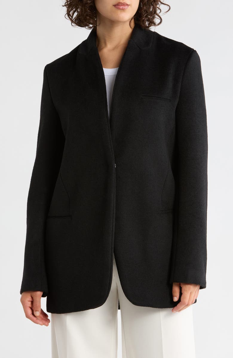 Rebecca Minkoff Boyfriend Wool Blend Jacket, Main, color, Black