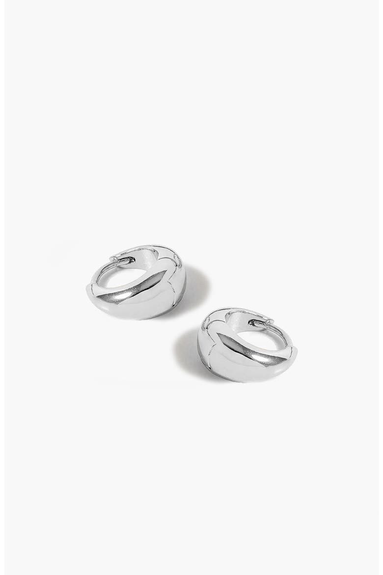 Mini Pebble Hoop Earrings in Silver, Alternate, color, Silver