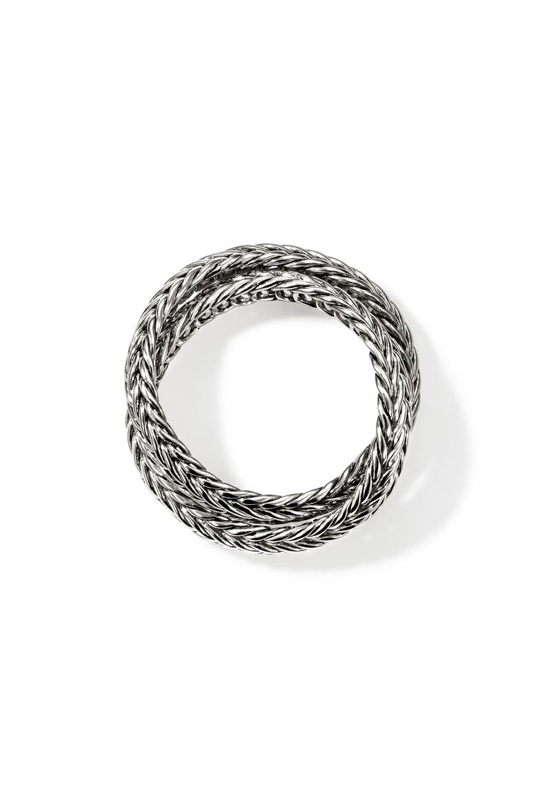 Icon Chevron Crossover Ring, 4.5mm, Alternate, color, SILVER