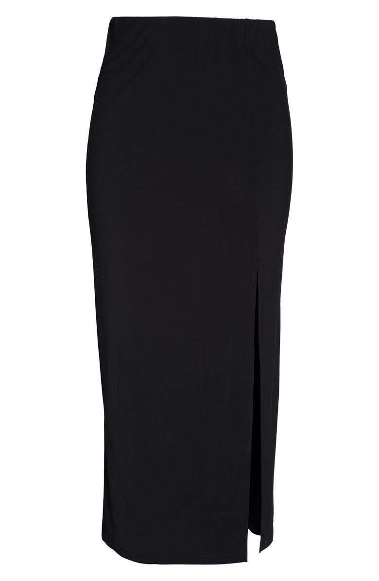 ELOQUII Side Slit Stretch Matte Jersey Maxi Skirt, Alternate, color, 