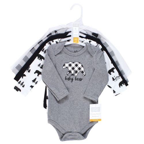 Hudson Baby Five-piece Collection Of Long-sleeve Cotton Bodysuits In Multi